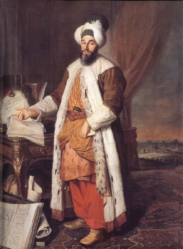 Aved, Jacques-Andre-Joseph Portrait of the Pasha Mehmed Said,Bey of Rovurelia,Ambassador of Sultan Mahmud i at Versailles